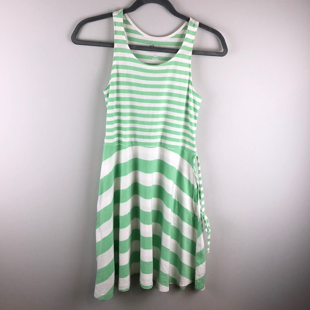 Old Navy- Mint Green & White Stripe Dress-10/12
